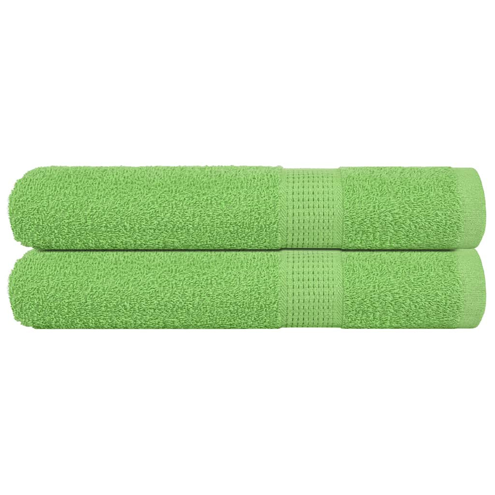 Asciugamani vidaxl 2 pezzi 100x200 cm 360 g m² 100% di mela di cotone verde