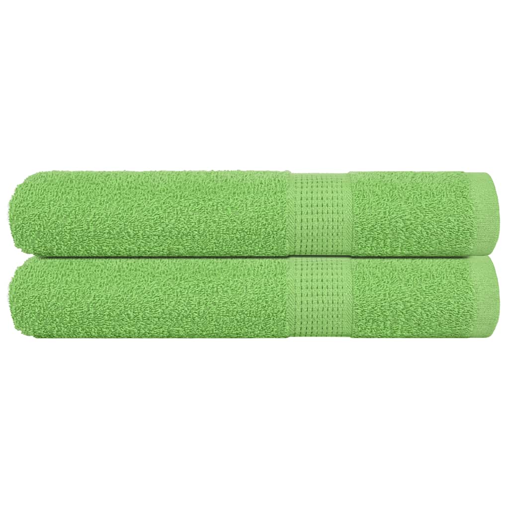 Asciugamani vidaxl 2 pezzi 100x200 cm 360 g m² 100% di mela di cotone verde
