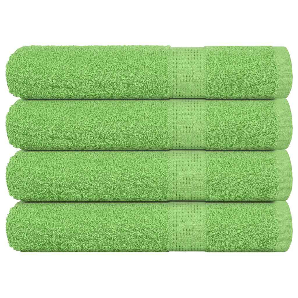 Asciugamani Vidaxl 4 ST 100x200 cm 360 g m² 100% di mela di cotone verde