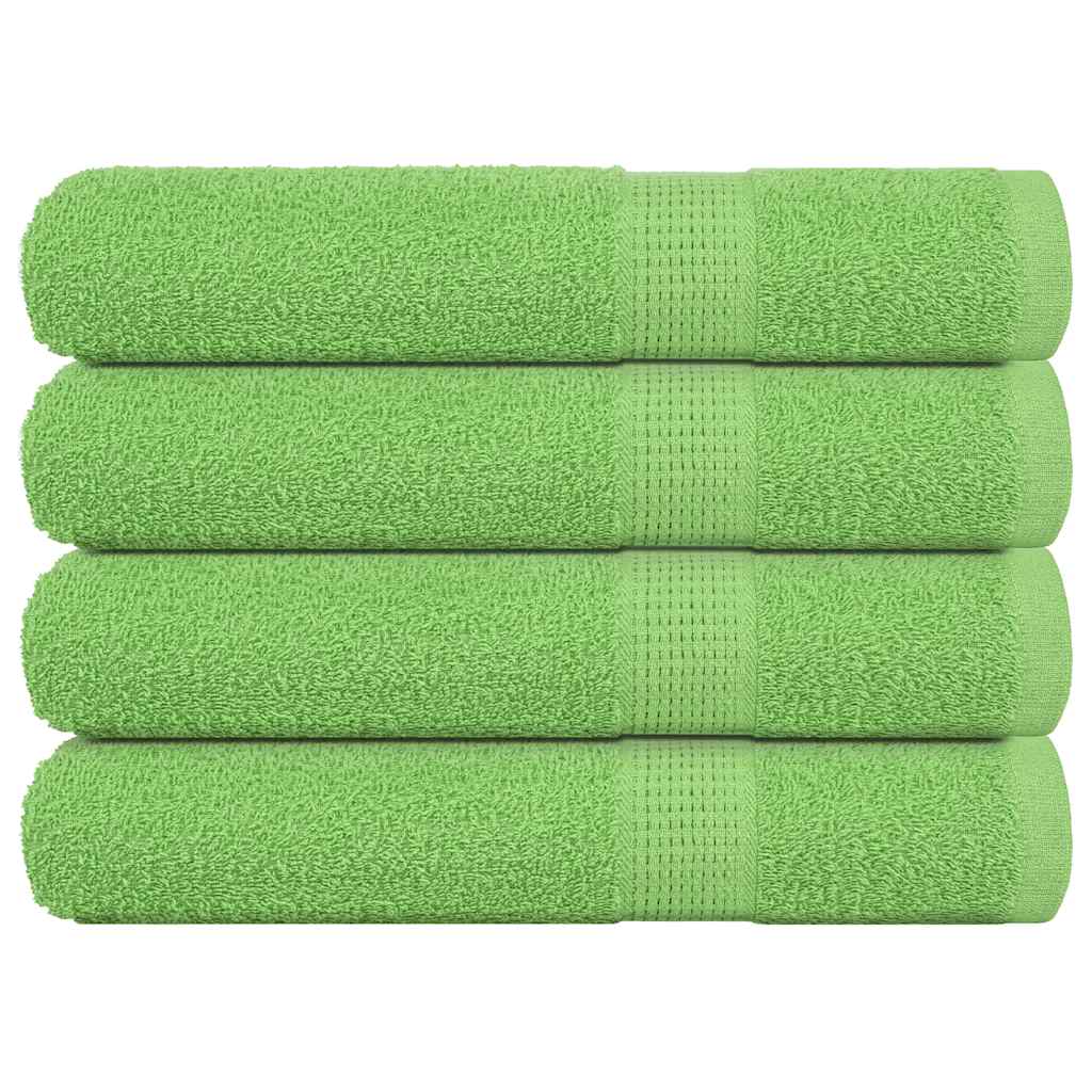 Asciugamani Vidaxl 4 ST 100x200 cm 360 g m² 100% di mela di cotone verde