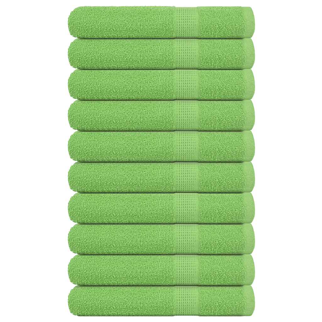 Vidaxl towels 10 pcs 100x200 cm 360 g m² 100% cotton apple green