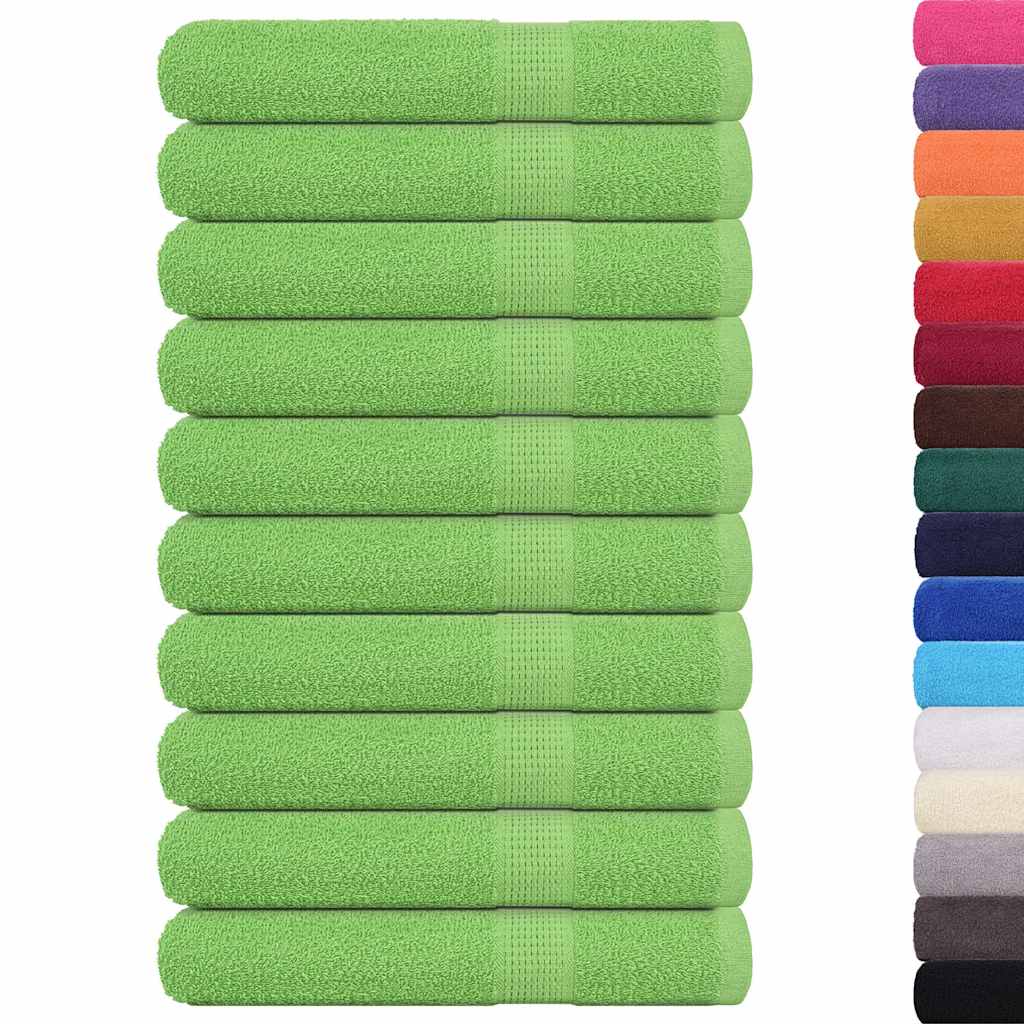 Vidaxl towels 10 pcs 100x200 cm 360 g m² 100% cotton apple green