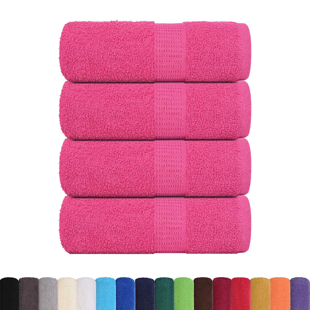 VIDAXL SALUPE DI SPAINS 4 ST 30x30 cm 360 g m² 100% di cotone rosa