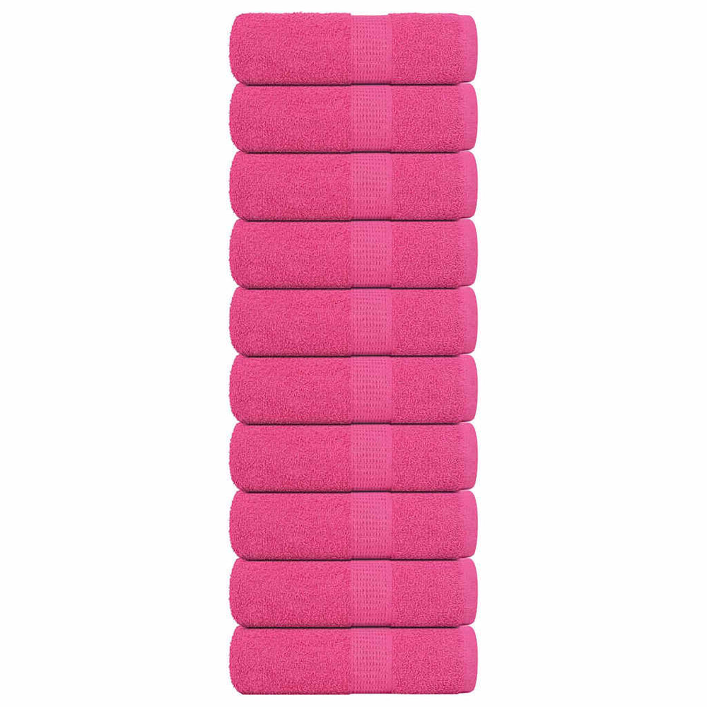 VIDAXL SALPA DI SPAINS 10 ST 30x30 cm 360 g m² 100% di cotone rosa