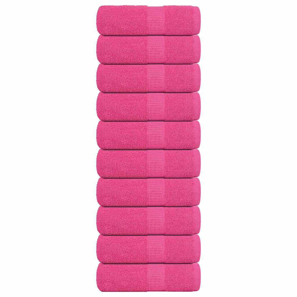 VIDAXL SALPA DI SPAINS 10 ST 30x30 cm 360 g m² 100% di cotone rosa