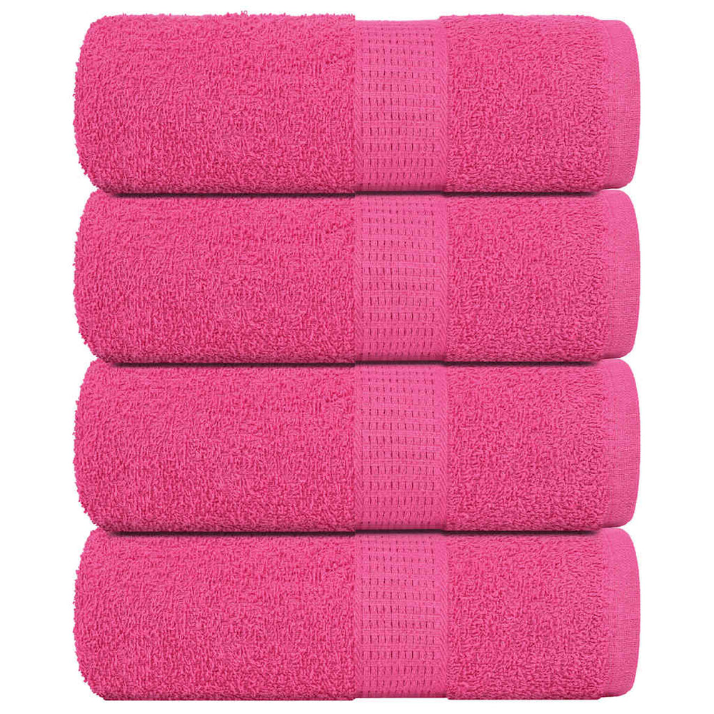 Vidaxl Guest Wipes 4 PCS 30x50 cm 360 g m² 100% di cotone rosa