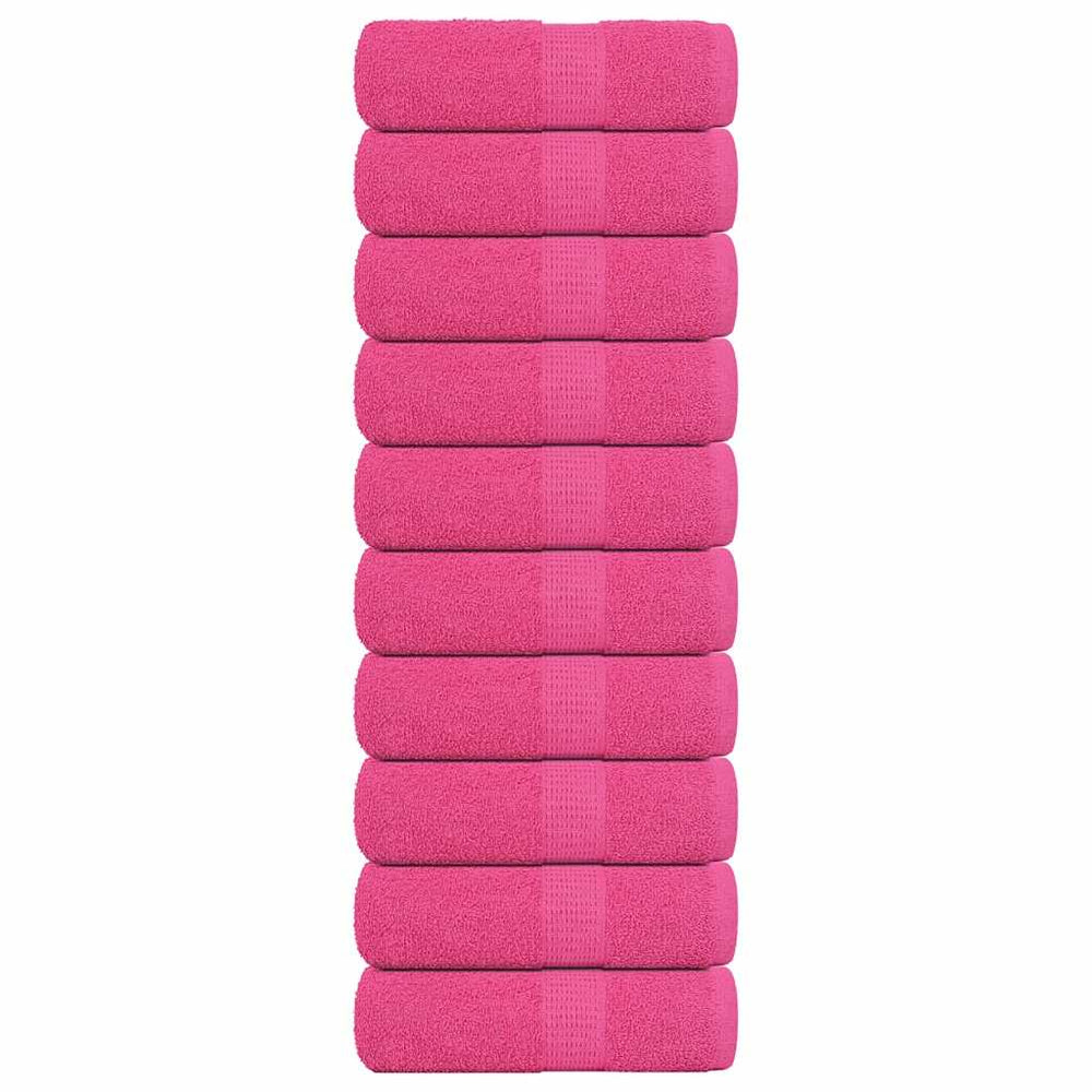 Vidaxl Guest Wipes 10 pezzi 30x50 cm 360 g m² 100% di cotone rosa
