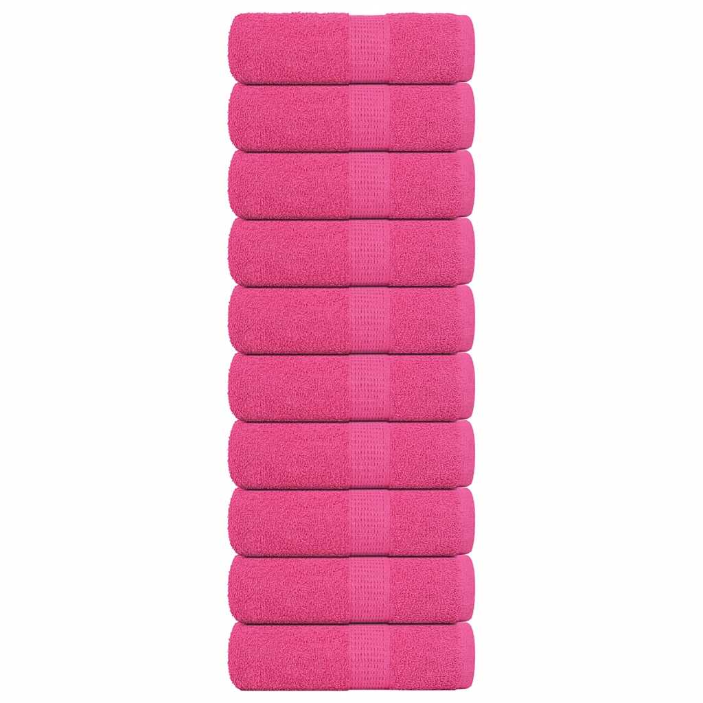 Vidaxl Guest Wipes 10 pezzi 30x50 cm 360 g m² 100% di cotone rosa