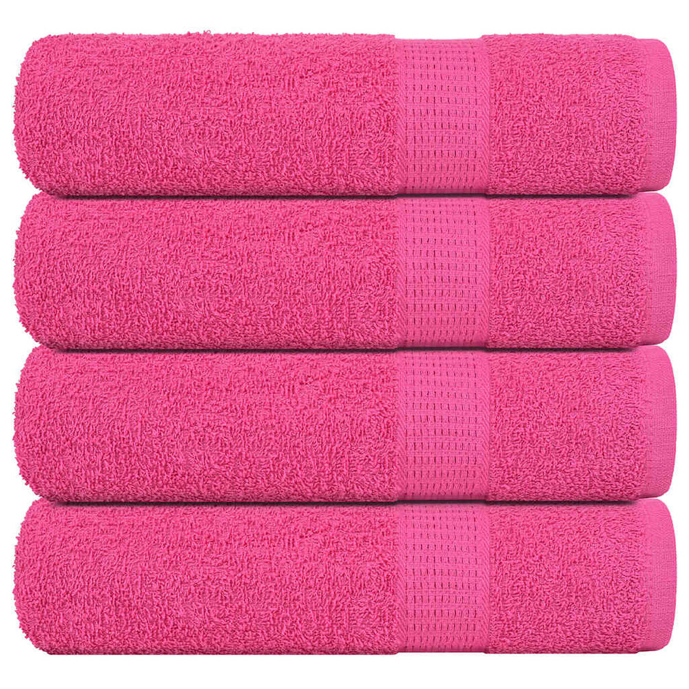 Asciugamani Vidaxl 4 ST 50x100 cm 360 g m² 100% di cotone rosa