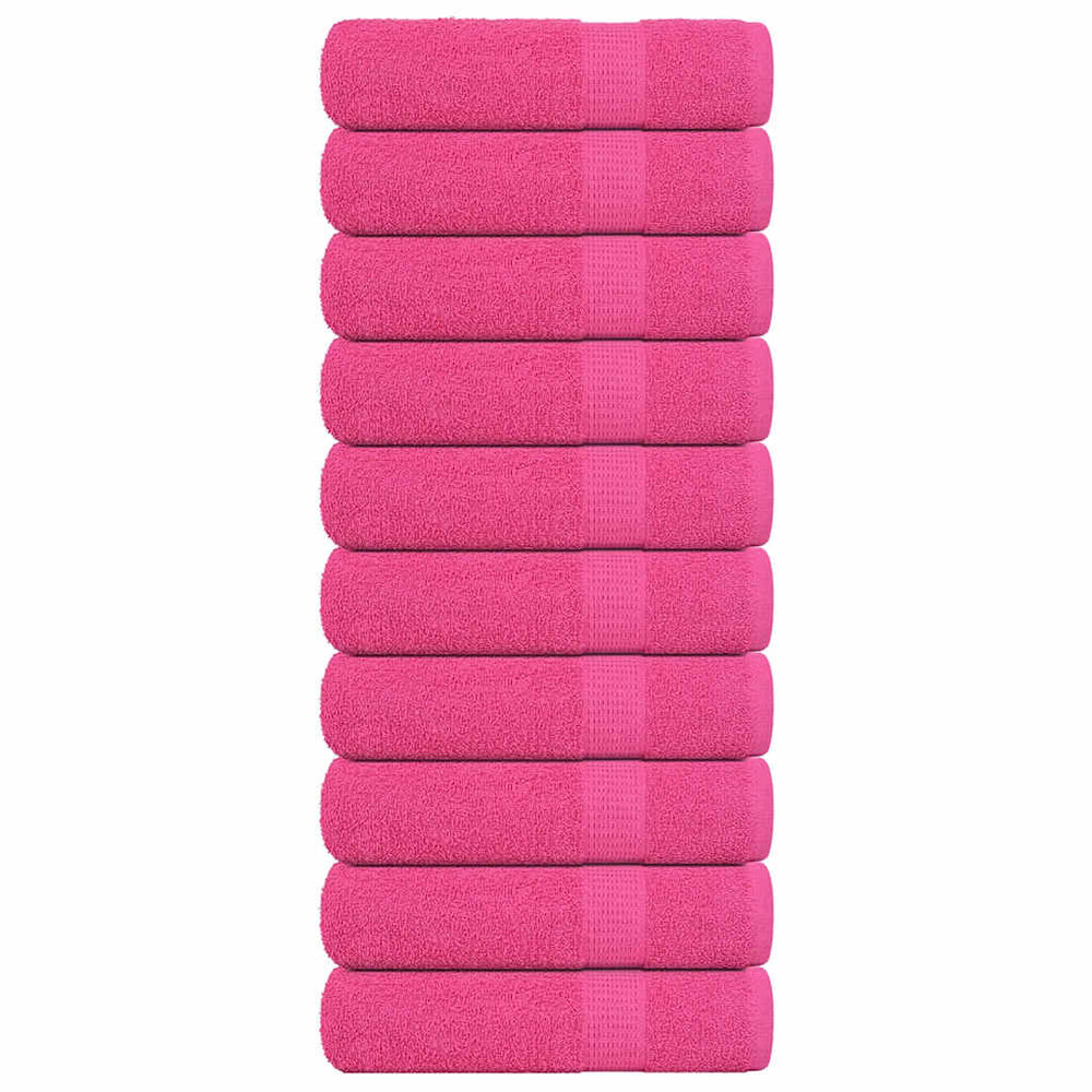 Asciugamani Vidaxl 10 ST 50x100 cm 360 g m² 100% di cotone rosa