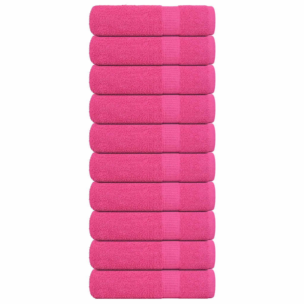Asciugamani Vidaxl 10 ST 50x100 cm 360 g m² 100% di cotone rosa