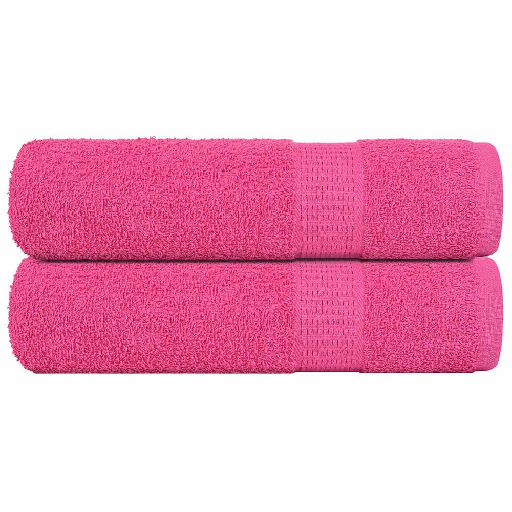 Asciugamani per doccia Vidaxl 2 ST 70x140 cm 360 g m² 100% di cotone rosa