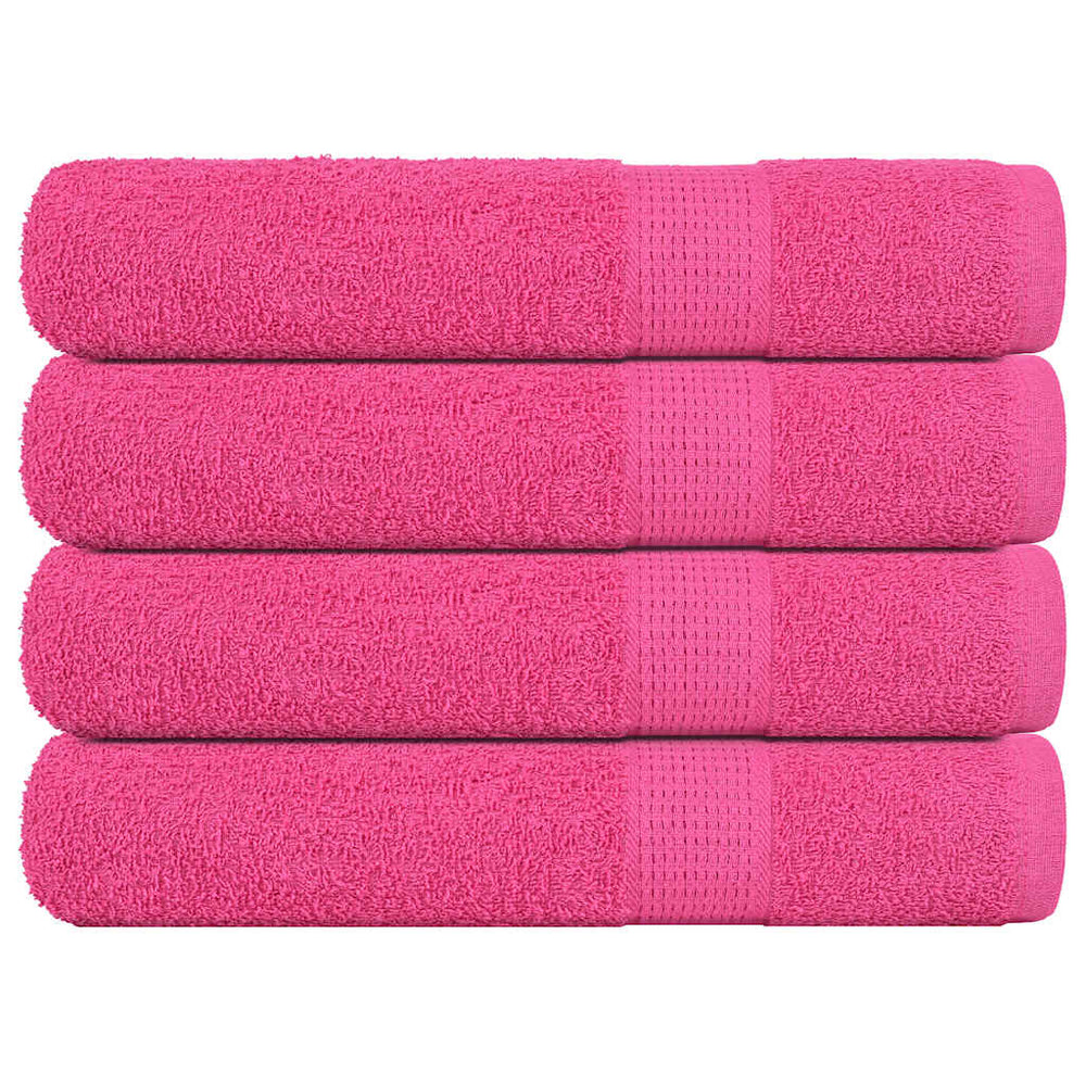Asciugamani Vidaxl 4 ST 100x200 cm 360 g m² 100% di cotone rosa
