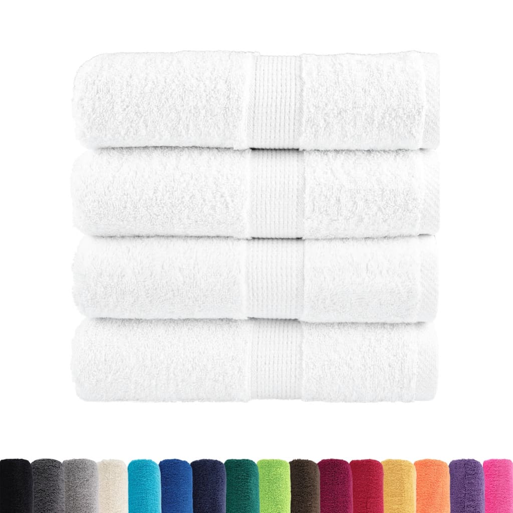 Vidaxx premium washcloths solund 4 pieces white 30x30 cm 600 g m²