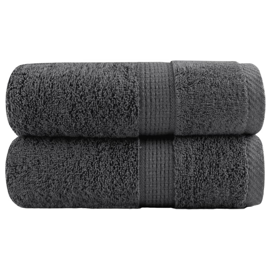 Vidaxx premium washcloths solund 2 pieces anthracite 30x30 cm 600 g m²