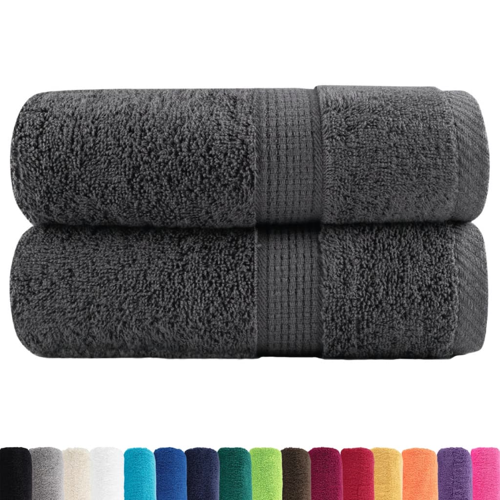 Vidaxx premium washcloths solund 2 pieces anthracite 30x30 cm 600 g m²