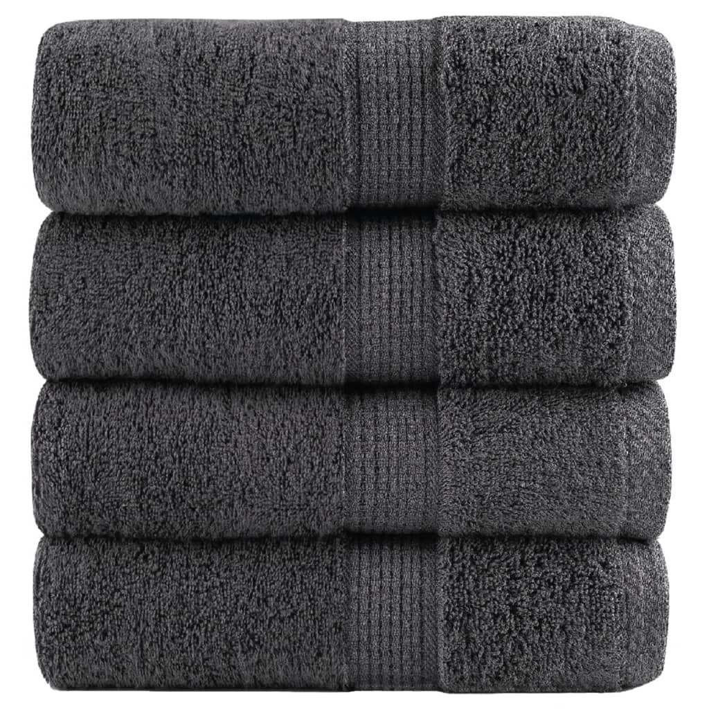 Vidaxx premium washcloths solund 4 pieces anthracite 30x30 cm 600 g m²