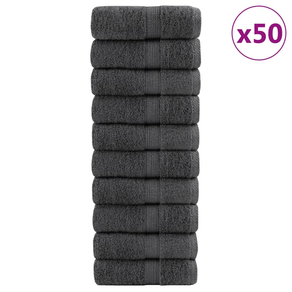 Vidaxx premium washcloths solund 50 pieces anthracite 30x30cm 600 g m²