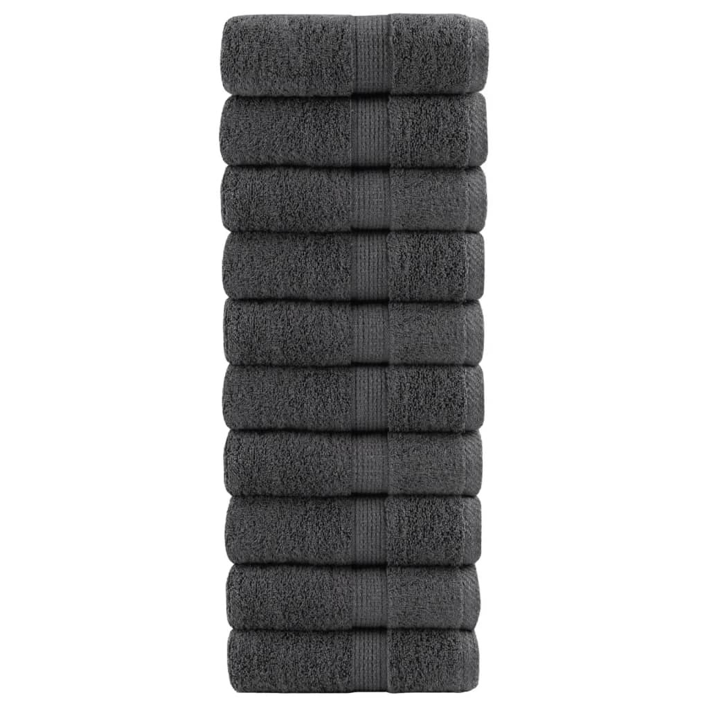 VidaXL guest towels solund 10 pcs 600 g m² 30x50 cm anthracite