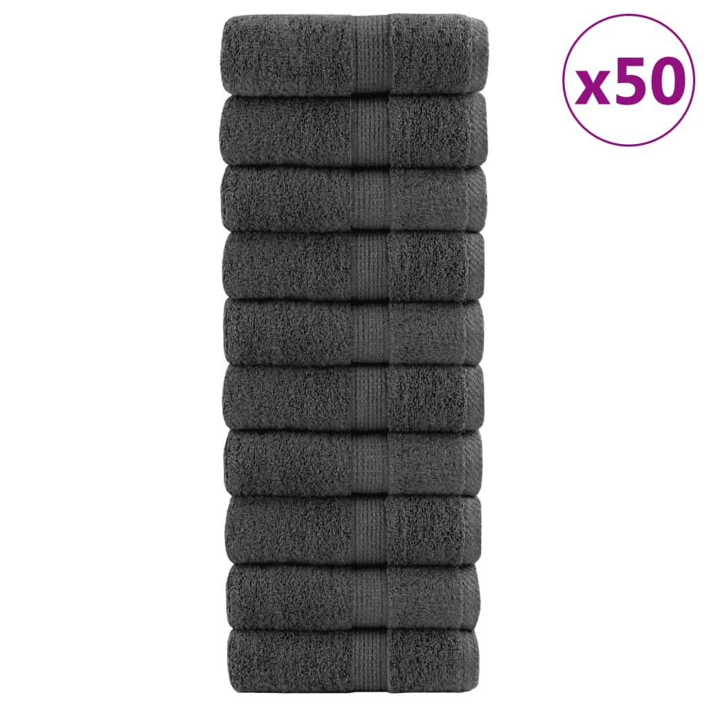 VidaXL guest towels solund 50 pcs 600 g m² 30x50 cm anthracite