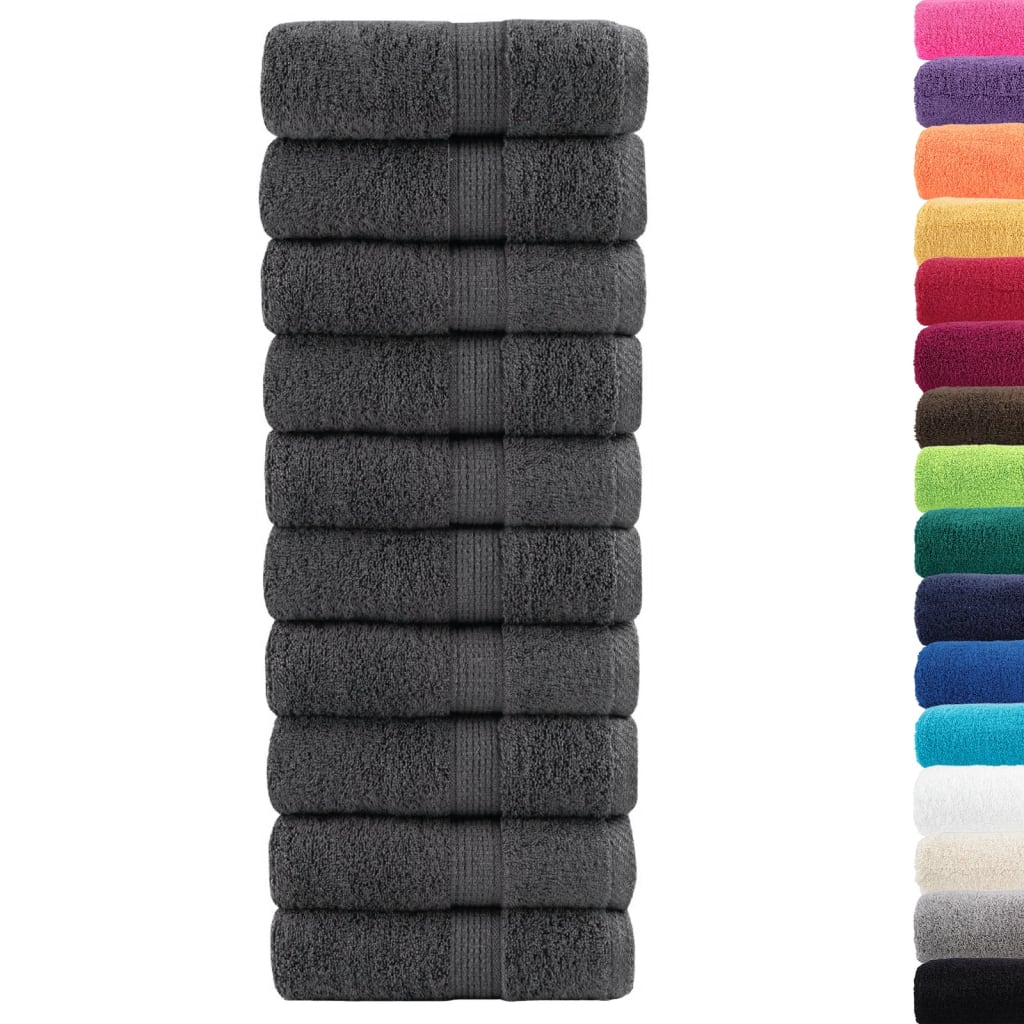 VidaXL guest towels solund 50 pcs 600 g m² 30x50 cm anthracite