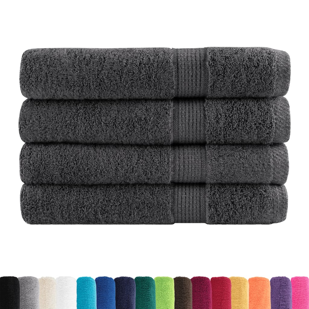 VidaXL sauna towels solund 4 pcs 600 g m² 80x200 cm anthracite color