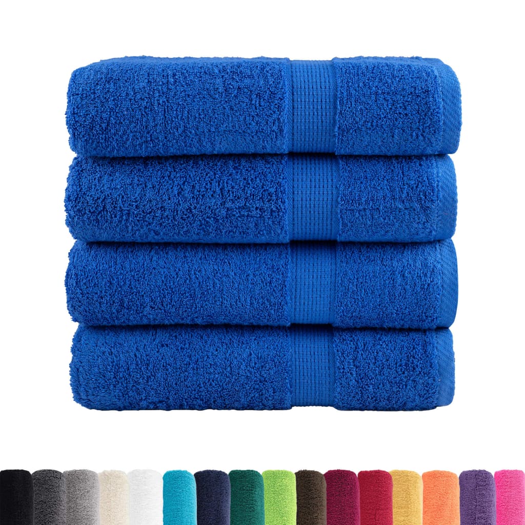 VidaXL bath towels solund 4 pcs 600 g m² 70x140 cm blue