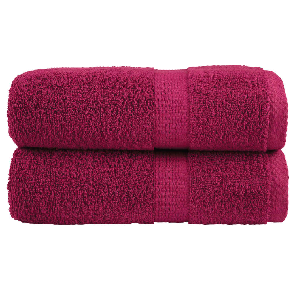 Vidaxx premium washcloths solund 2 pieces burgundy 30x30cm 600 g m²
