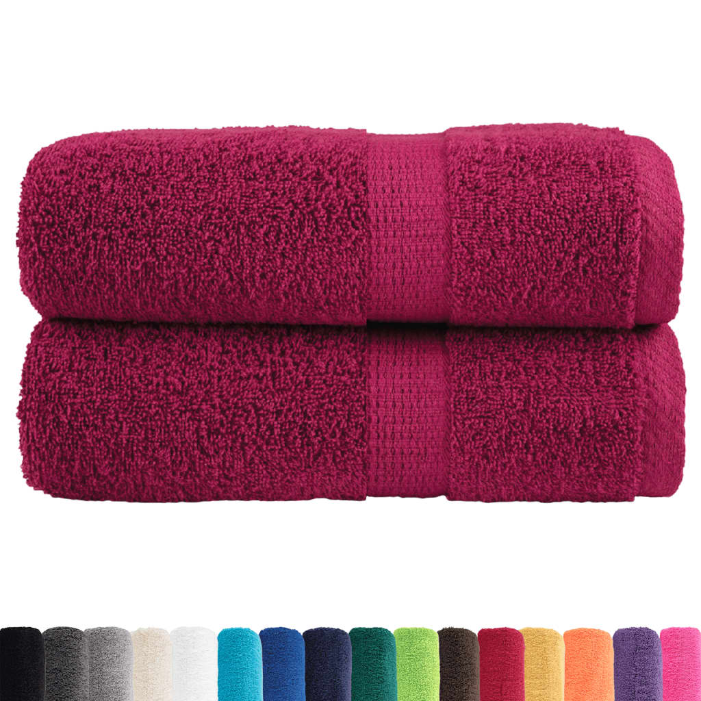 VidaXL guest towels solund 2 pcs 600 g m² 30x50 cm burgundy red