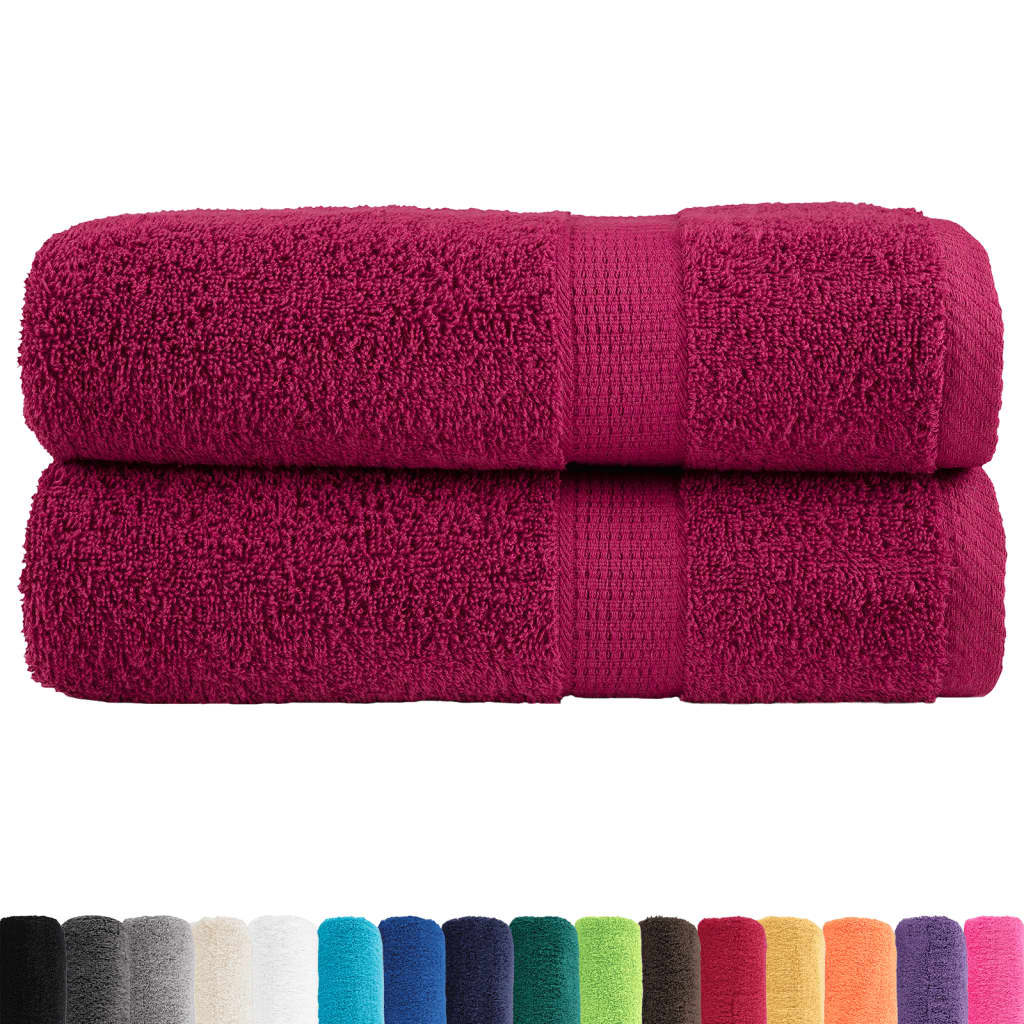 VidaXL bath towels solund 2 pcs 600 g m² 70x140 cm burgundy