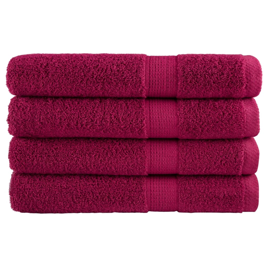 Vidaxx sauna towels solund 4 pcs 600 g m² 80x200 cm bordeaux