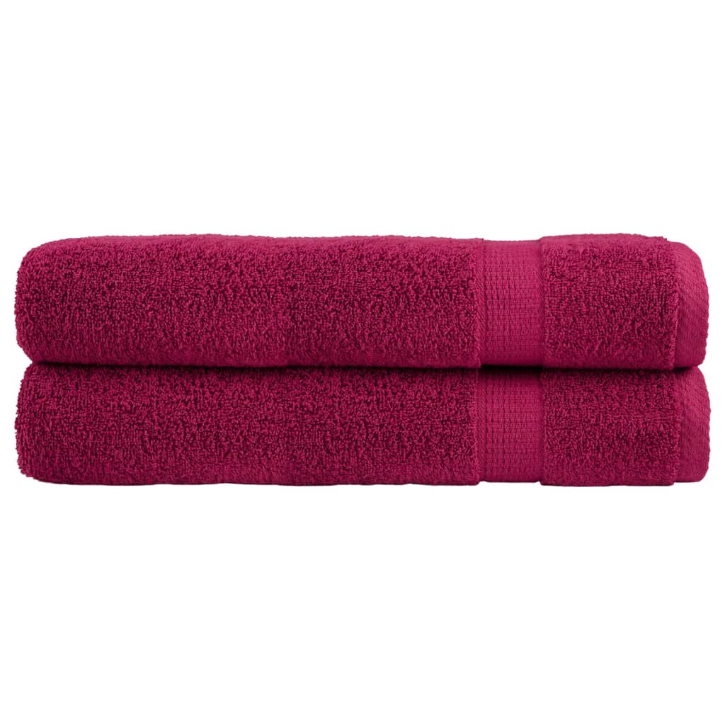 Vidaxx towels solund 2 pcs 600 g m² 100x200 cm burgundy