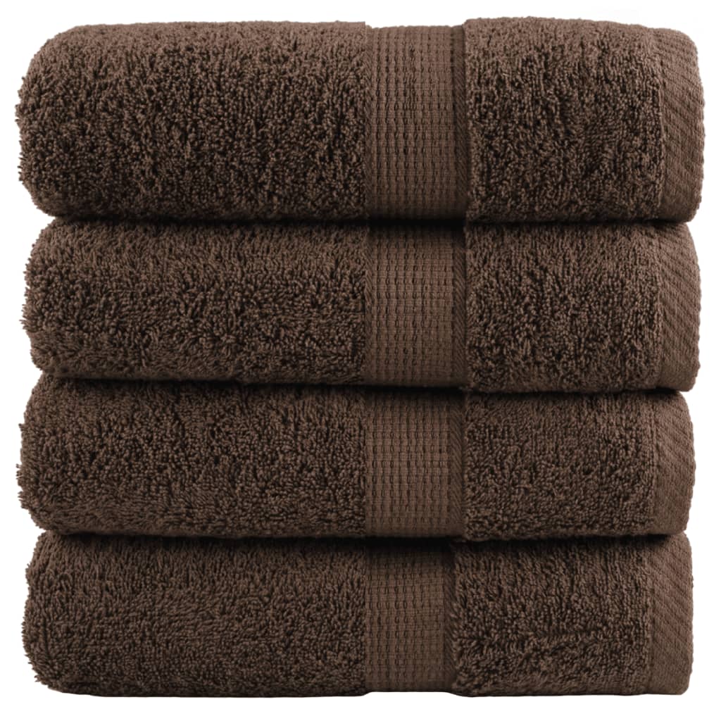 Vidaxx premium washcloths solund 4 pieces brown 30x30 cm 600 g m²