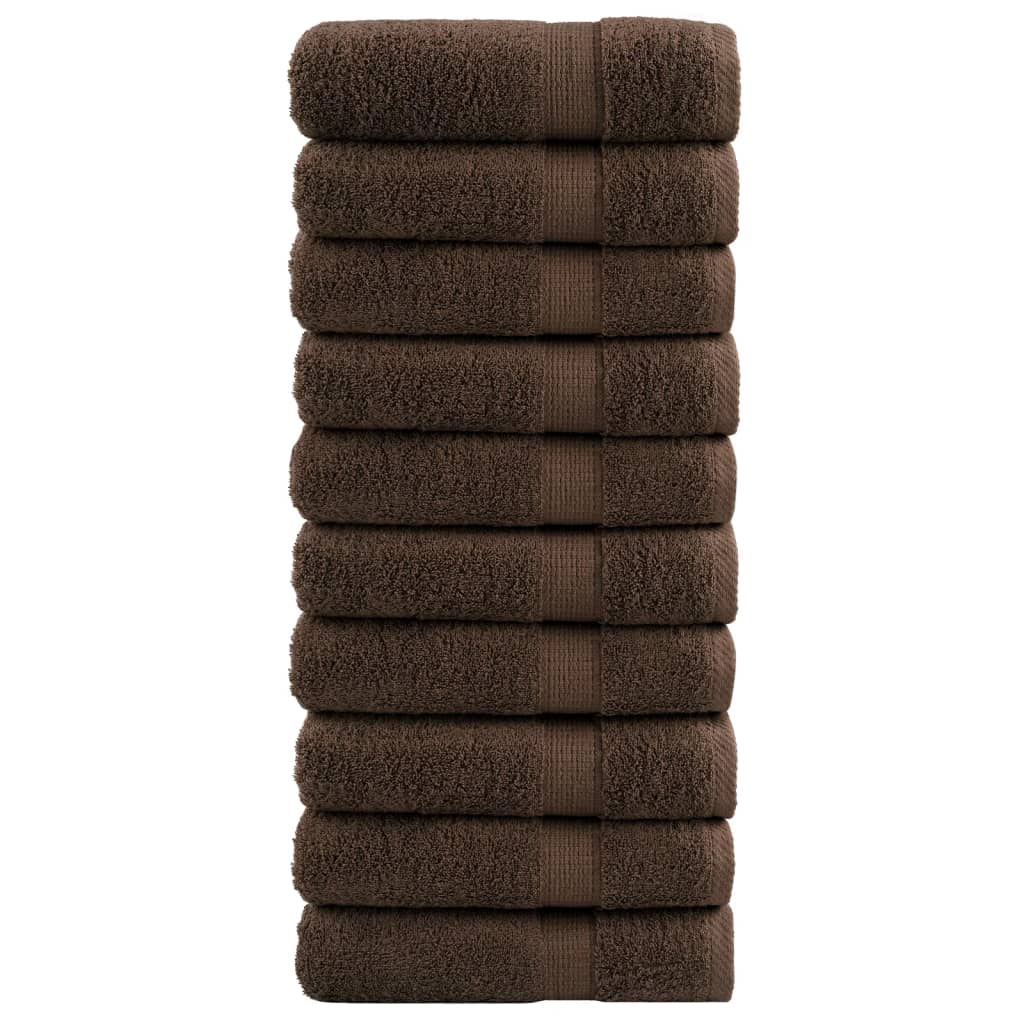 Vidaxx towels solund 10 pcs 600 g m² 50x100 cm brown