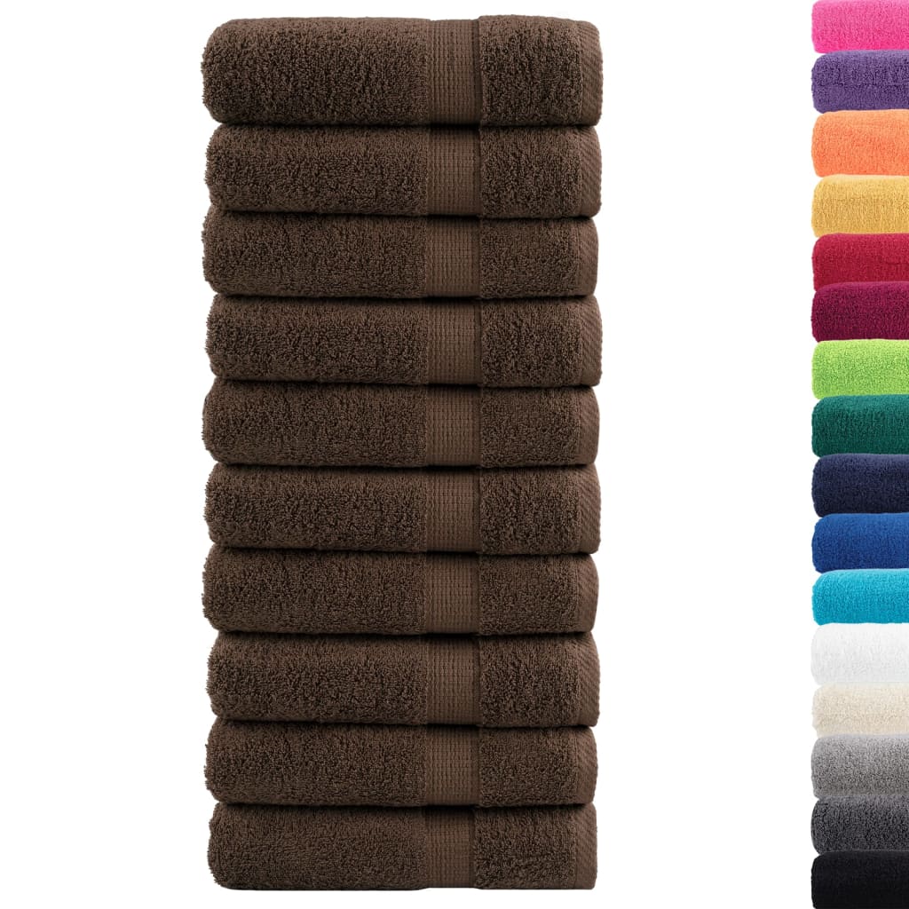 Vidaxx towels solund 10 pcs 600 g m² 50x100 cm brown