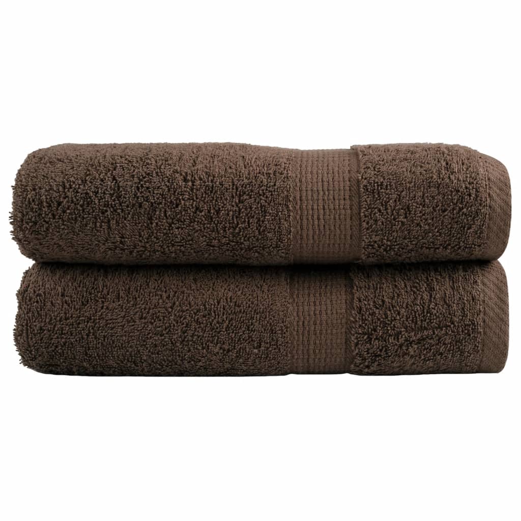 VidaXL bath towels solund 2 pcs 600 g m² 70x140 cm brown