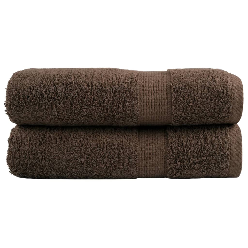 Vidaxx bath towels solund 2 pcs 600 g m² 100x150 cm brown