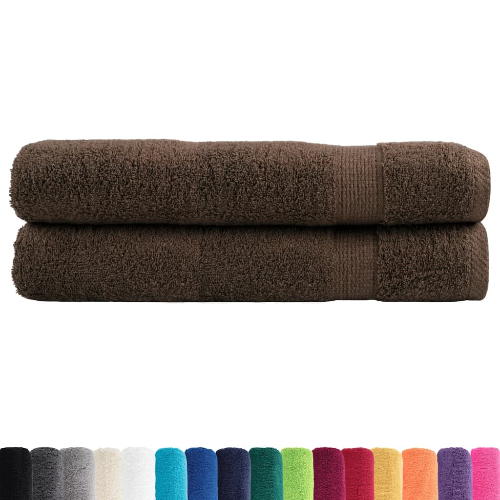 Vidaxx sauna towels solund 2 pcs 600 g m² 80x200 cm brown