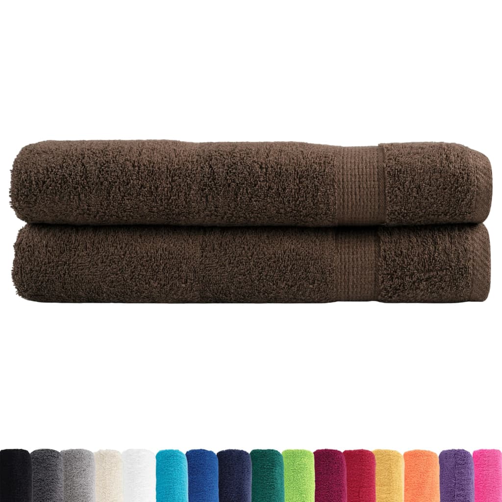 Vidaxx towels solund 2 pcs 600 g m² 100x200 cm brown
