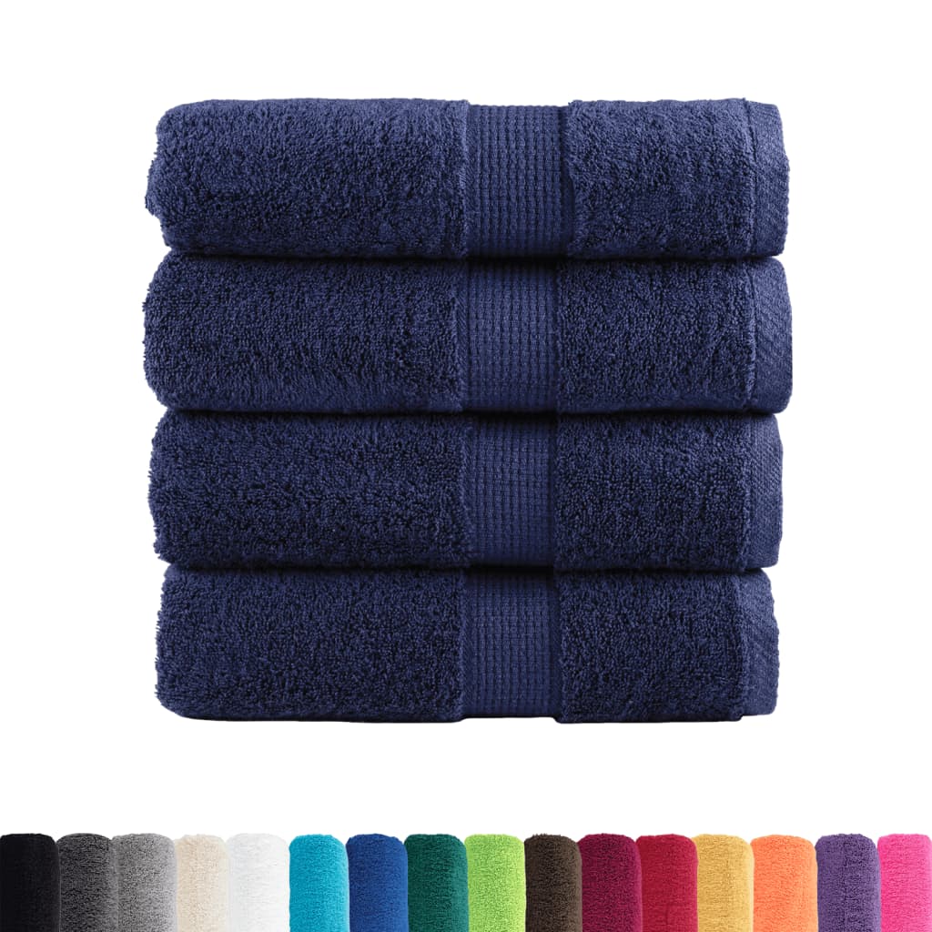 Vidaxx premium washcloths solund 4 pieces navy blue 30x30 cm 600 g m²
