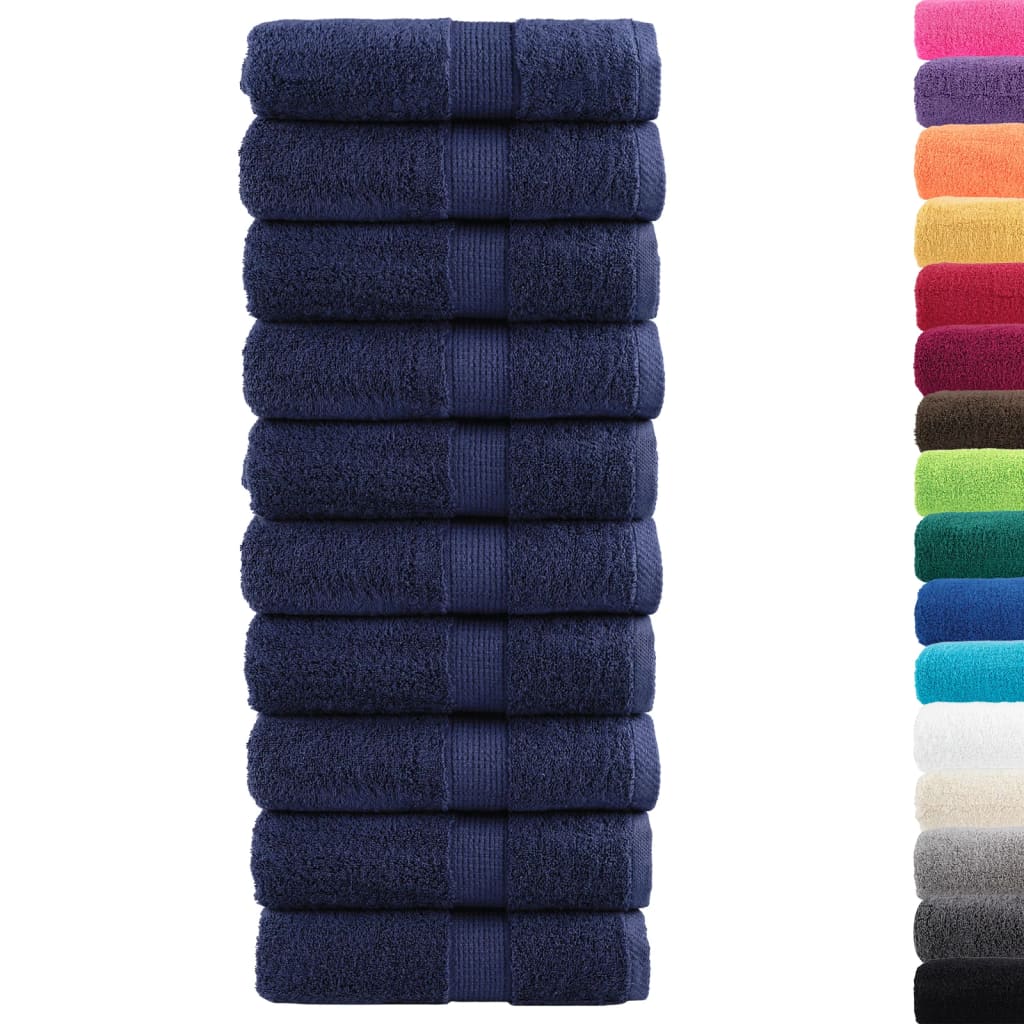 Vidaxx premium washcloths solund 10 pieces navy blue 30x30 cm 600 g m²
