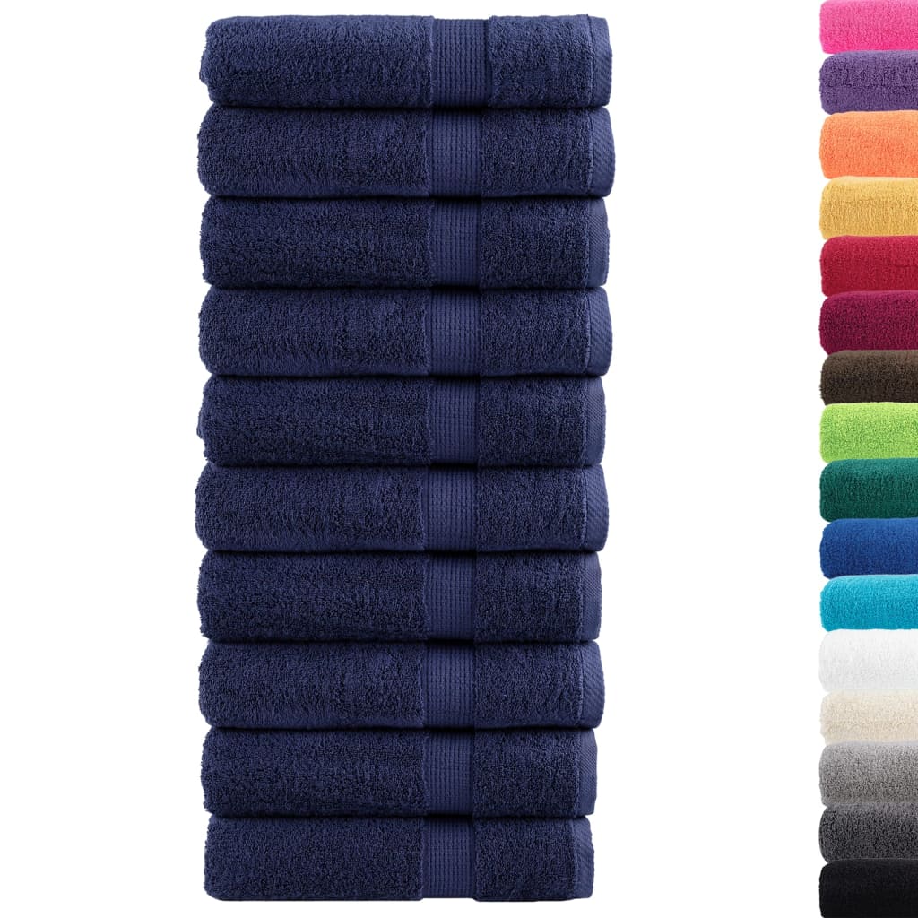 Vidaxx towels solund 10 pcs 600 g m² 50x100 cm navy blue