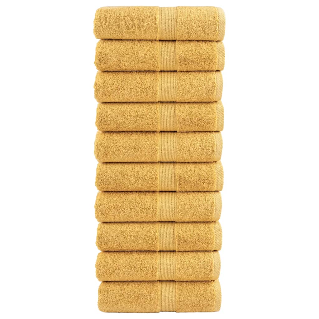 VidaXL guest towels solund 10 pcs 600 g m² 30x50 cm gold colored