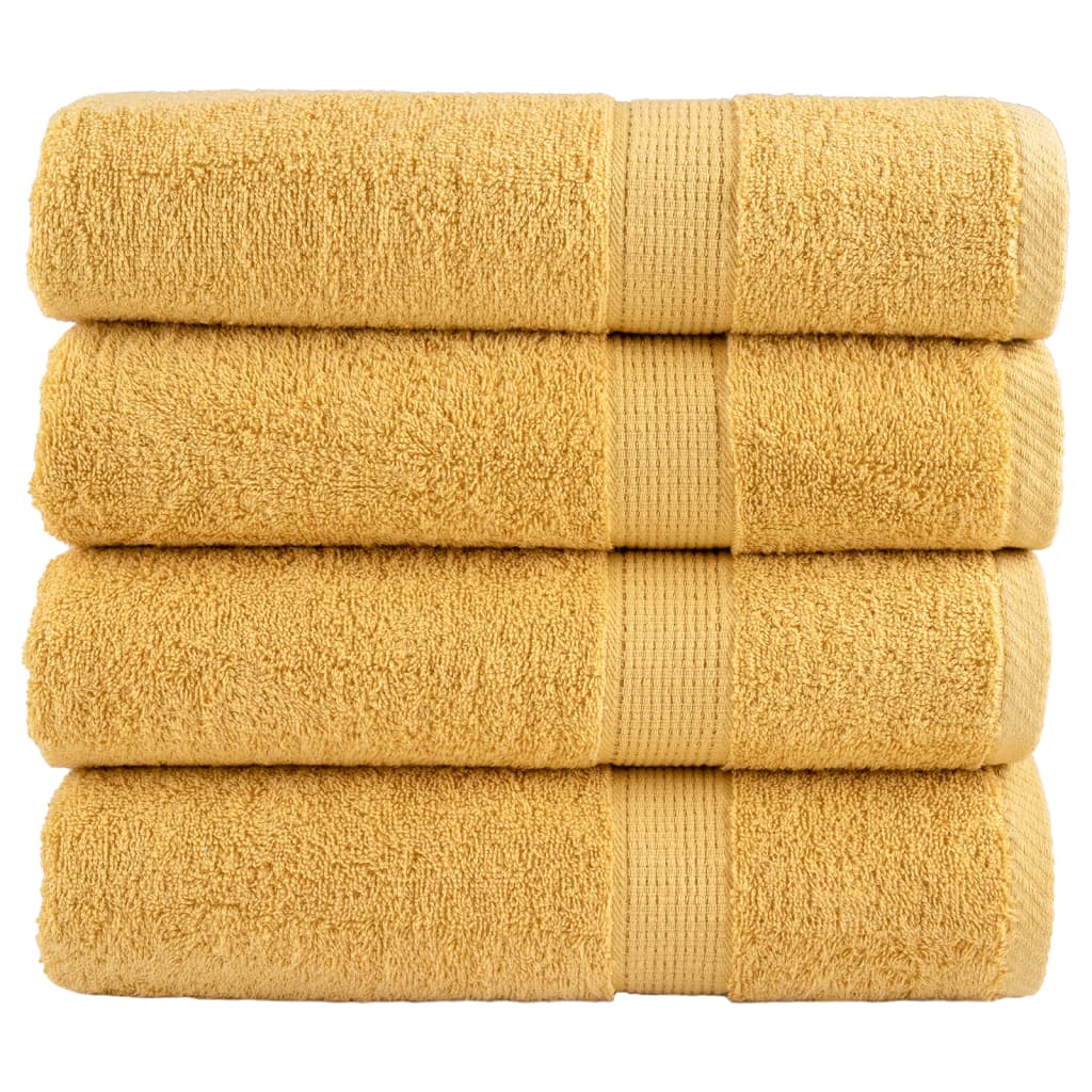 VidaXL bath towels solund 4 pcs 600 g m² 70x140 cm gold-colored