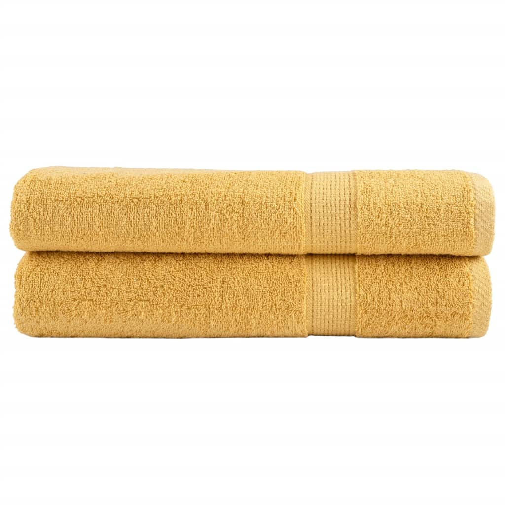 VidaXL sauna towels solund 2 pcs 600 g m² 80x200 cm gold-colored