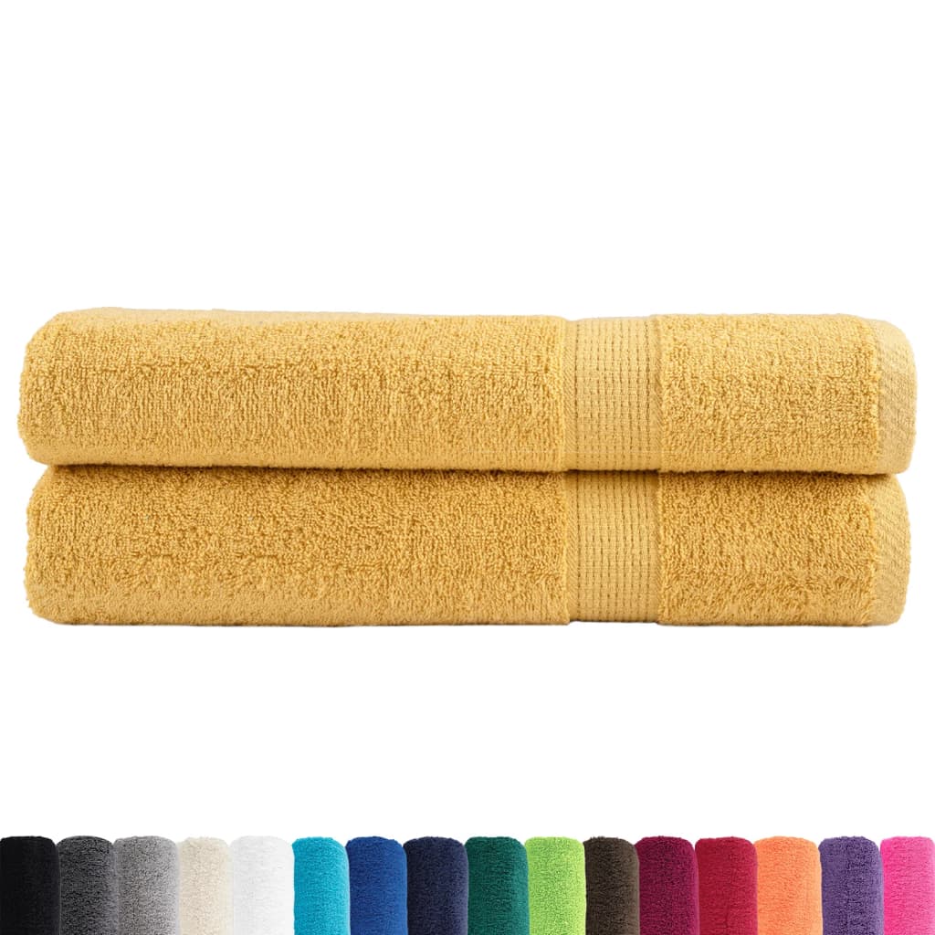VidaXL sauna towels solund 2 pcs 600 g m² 80x200 cm gold-colored