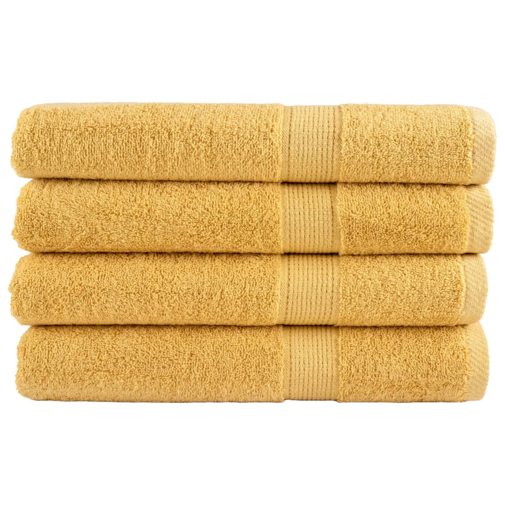 VidaXL sauna towels solund 4 pcs 600 g m² 80x200 cm gold-colored