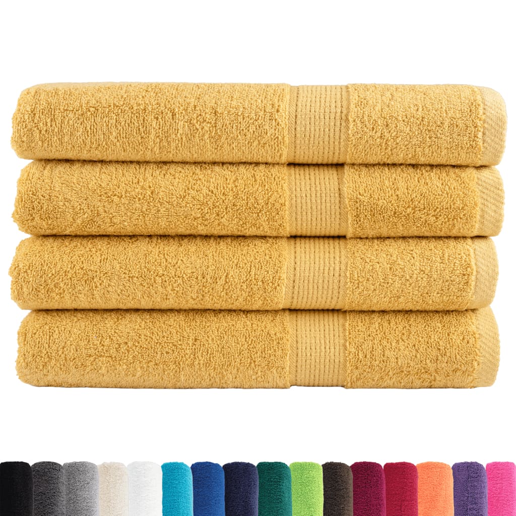 VidaXL sauna towels solund 4 pcs 600 g m² 80x200 cm gold-colored