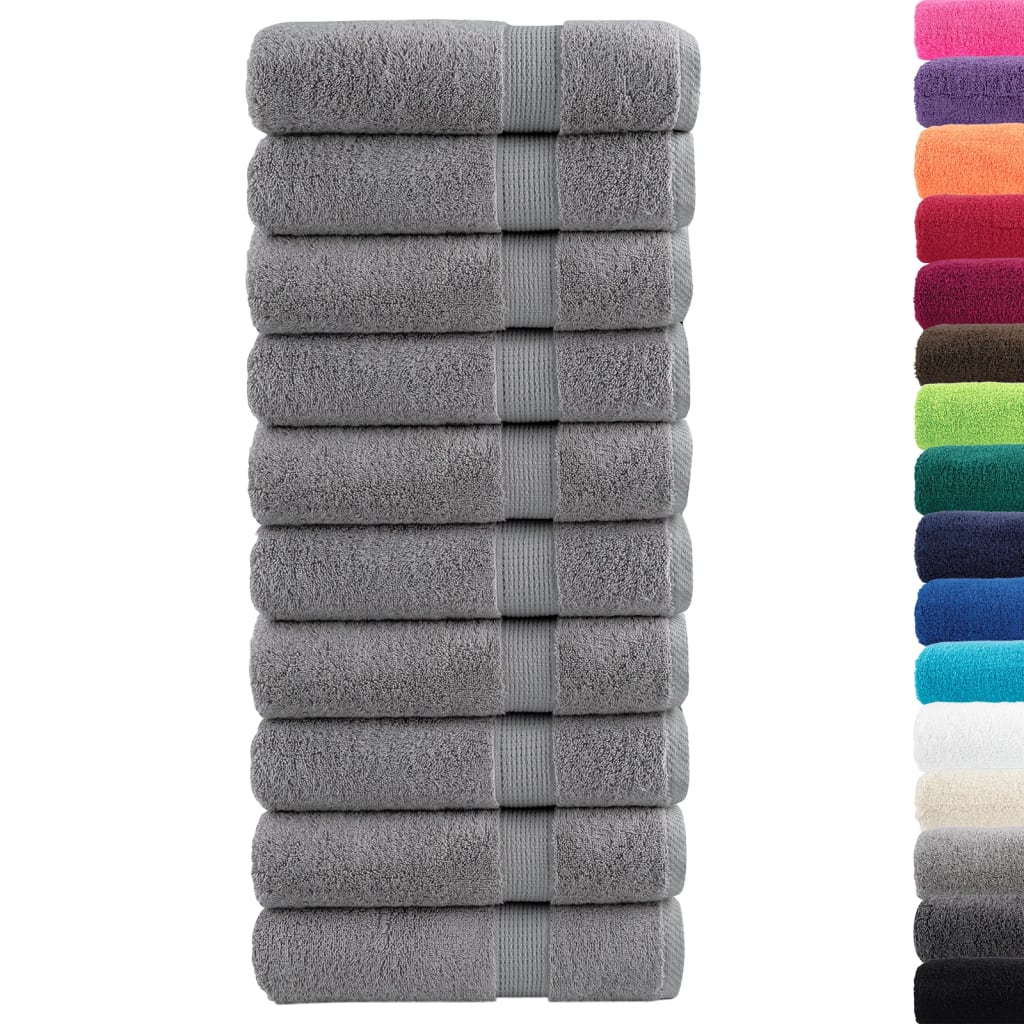 Vidaxx towels solund 10 pcs 600 g m² 50x100 cm gray