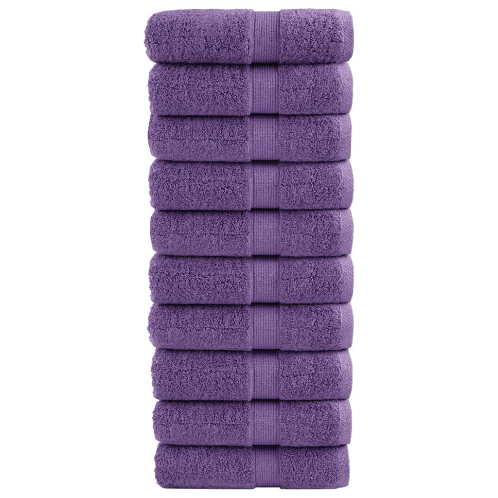 Vidaxx premium washcloths solund 10 pieces purple 30x30 cm 600 g m2